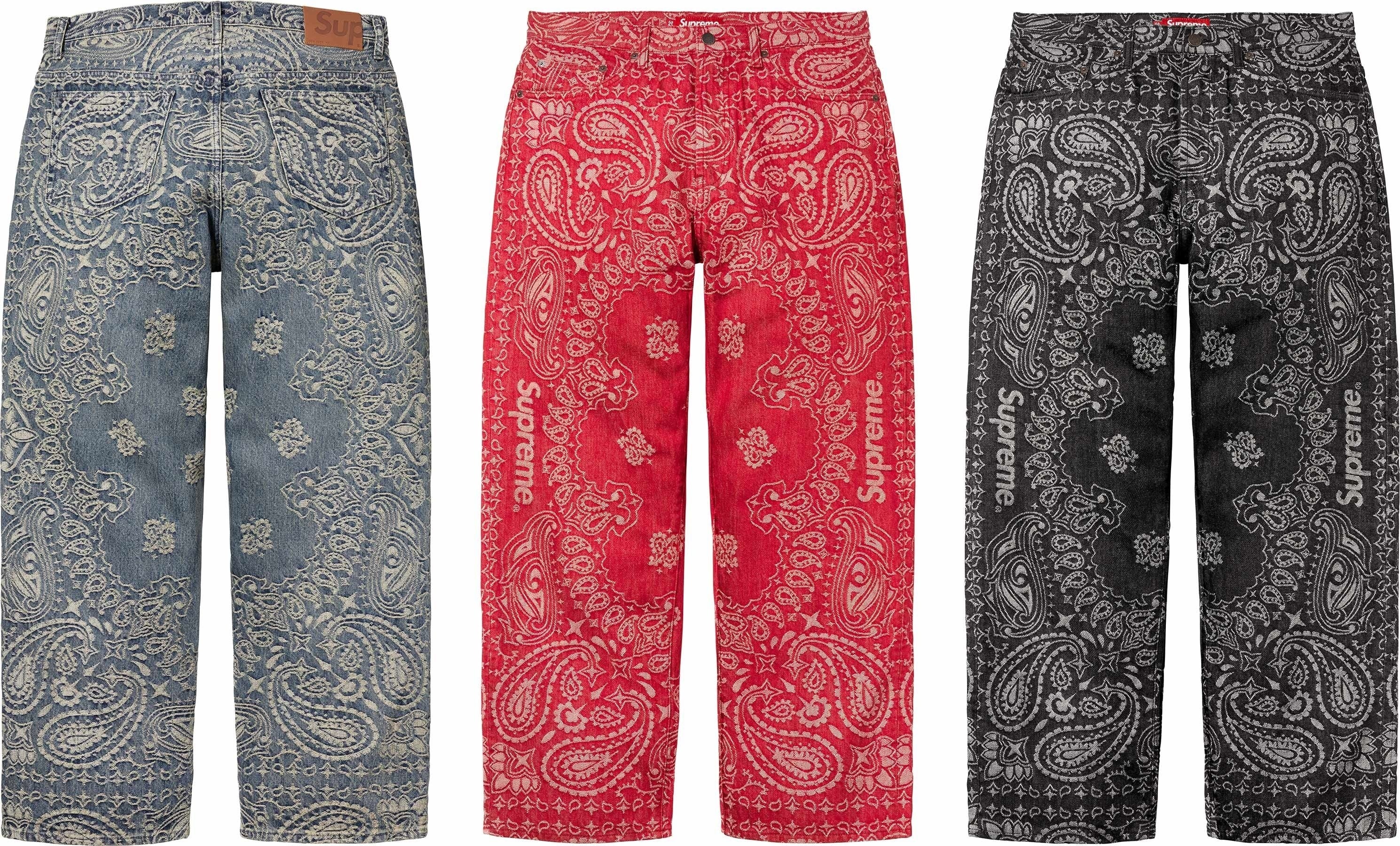 Bandana Jacquard Baggy Jean